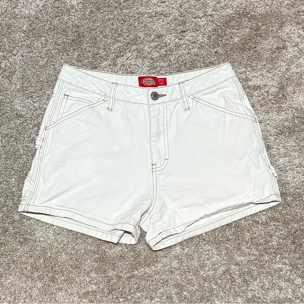 Dickies White Jean Shorts for Women